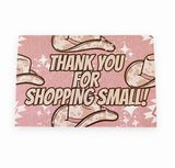 Thank You cards - Trendy Cowgirl 100 pack