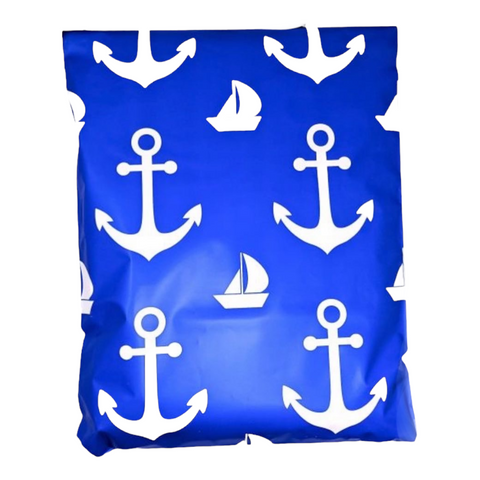 10x13 Designer Poly Mailer - packaging nautical