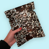 6.5x10 Turquoise Cowhide Bubble Mailer